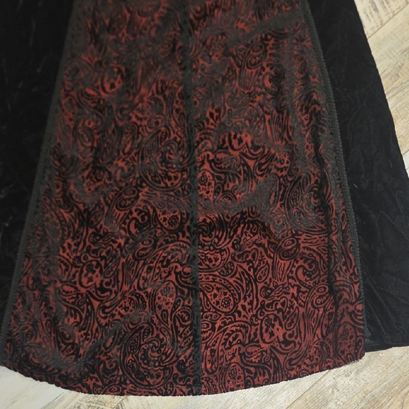 Lip Service Vintage Wimsigoth Vampire Gothic Black and Red Long Sleeve Dress - Picture 10 of 15